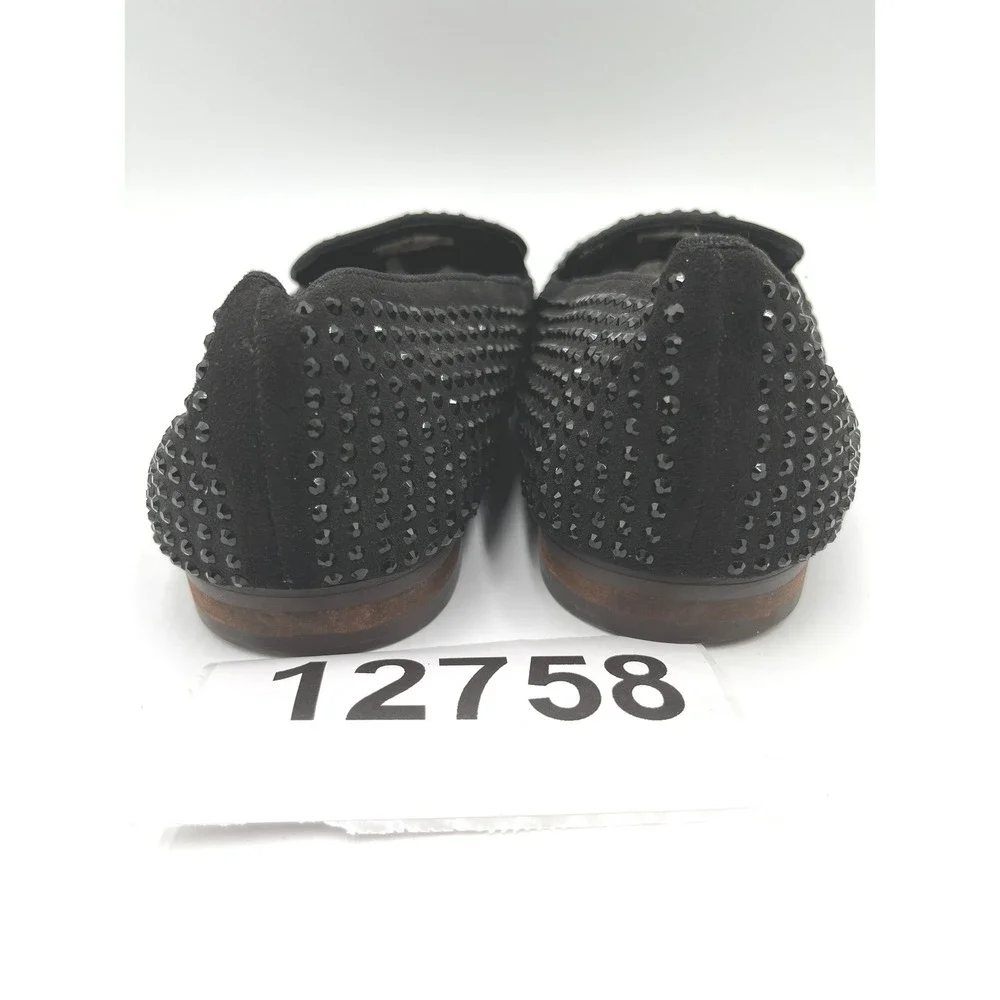 Steve Madden Loafers Mens Size 12 Black Excellent Rhinestone Smoking Slipper
